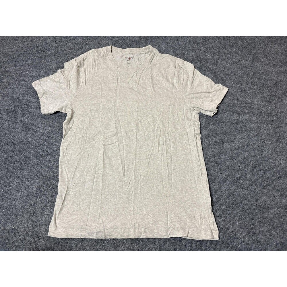 J.CREW Shirt Mens S Gray Short Sleeve Crew Neck Broken-In Tagless Cotton Tee